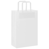 Torby papierowe 250 szt. z uchwytami białe 21x11x31 cm