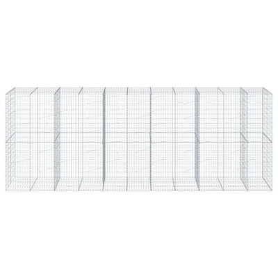 Kosz gabionowy z pokrywą, 550x100x200 cm, galwanizowane żelazo
