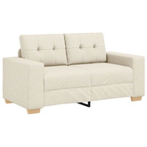 Sofa dwuosobowa obity lnem, 160x77x82 cm