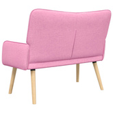 Sofa dwuosobowa różowy 115 x 61 x 87 cm tkanina
