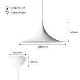 Lampa Wisząca Skandynawska Biała E14 Abruzzo Oslo