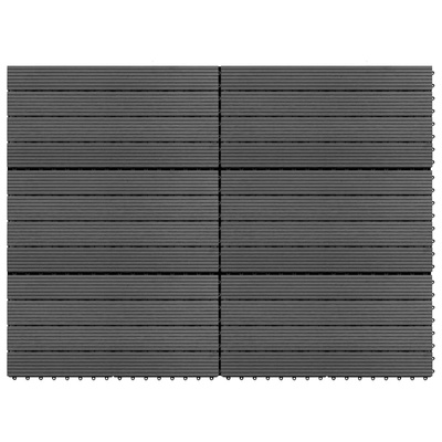 Płytki tarasowe z WPC, 60x30 cm, 6 szt., 1 m?, szare