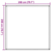 Wykładzina do namiotu, 200 x 200 cm, antracytowa