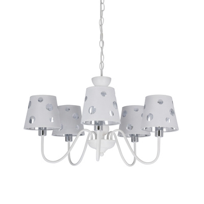 Żyrandol biały lampa wisząca 5xE14 Batley Ledea 50205110