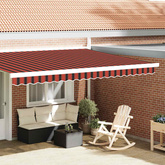 Wymiana falbany markizy Pomarańczowy / Czarny / Żółty 4,5 m