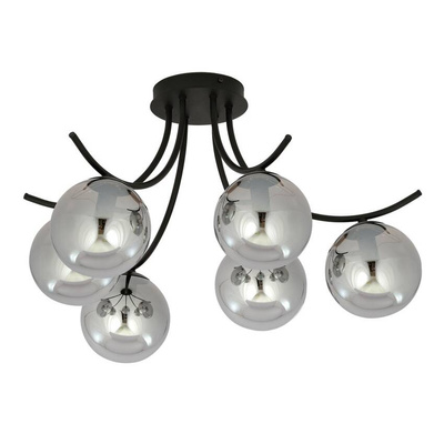 Lampa sufitowa BOSTON 6 BLACK/GRAFIT