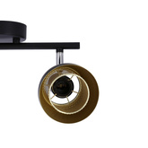 Aleksandria lampa sufitowa listwa 2x40w klosz czarny+złoty