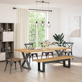 Ławka jadalniana NOAIN 160 x 41 x 45 cm Lite drewno sosnowe