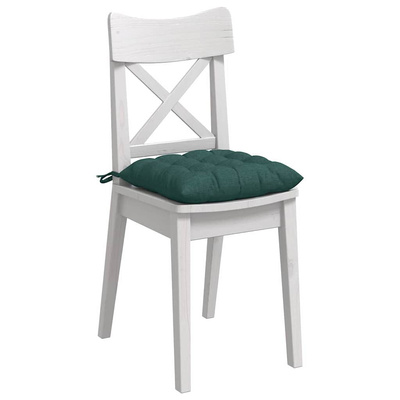 Poduszki na siedziska 4 pcs Ciemna zieleń 40 x 40 x 6 cm