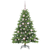 Sztuczna choinka z 150 diodami LED Zielony 120 cm PE i PVC