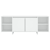 vidaXL Szafka pod TV, biała, 130x35x50 cm, płyta wiórowa
