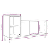 vidaXL Szafka pod TV, czarna, 100x35x55 cm, materiał drewnopochodny