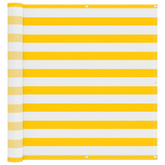 Ekran balkonowy Żółty i Biały 110 x 700 cm Materiał Oxford