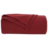 Koce narzutowe 6 pcs Bordeaux Czerwony 170 x 130 cm Polar