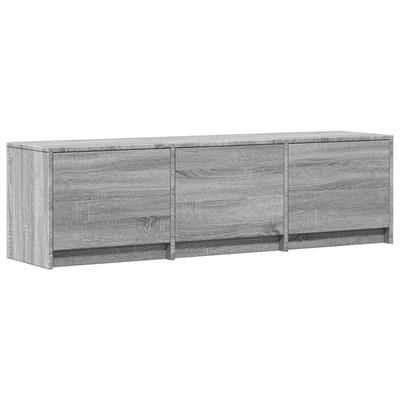 Szafka RTV z LED 140x34x40 cm Szary Sonoma Drewno inżynieryjne