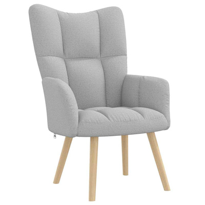 Fotel relaksacyjny z podnóżkiem Cloud Grey Fabric