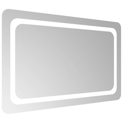 vidaXL Lustro łazienkowe z LED, 80x50 cm
