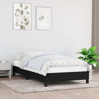 Rama łóżka bez materaca Czarna 90x190 cm Tkanina
