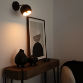 Kinkiet złoto-czarny Abruzzo Stefano E27