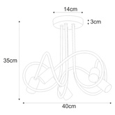 Lampa sufitowa K-4517 z serii MALVA