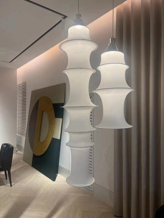 WYSOKA LAMPA WISZĄCA JAPANDI 465CM CZARNA