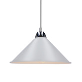 Avola Lampa Wisząca Chromowy 26 1X60W E27 Klosz Biały
