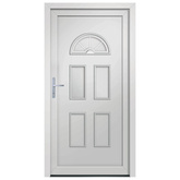 vidaXL Drzwi zewnętrzne, białe, 88x208 cm, PVC