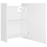 Szafka z lustrem, biała 62,5x20,5x64 cm materiał drewnopochodny