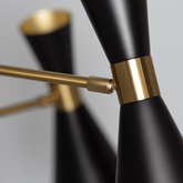 Kinkiet Czarno Złoty Abruzzo Salvatore 2xE27