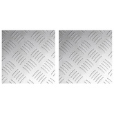 Stopień Kwadrat 2 pcs Srebrny 20 x 20 cm Aluminium