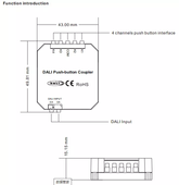 SWITCH INPUT COUPLER DALI-2 4 WEJŚCIA