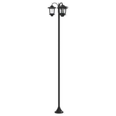 Lampion z 3 głowicami Czarny 16 x 16 x 187 cm Aluminium i ABS
