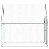 Klatka dla kurcząt, srebrna, 200x100x190 cm, stal galwanizowana