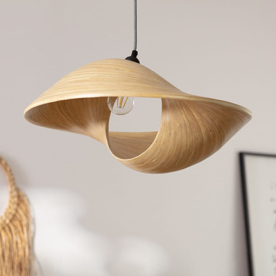 Lampa wiszaca Boho z Bambusa ?60cm Abruzzo Espresso E27