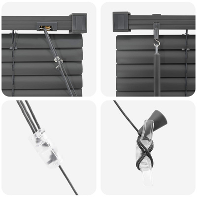 Żaluzja wenecka Srebrnoszary 150 x 90 cm 25 mm PVC