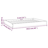 vidaXL Legowisko dla psa, białe, 101,5x74x9 cm, lite drewno sosnowe
