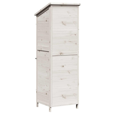 Shed ogrodowy Biały 59,5 x 56 x 176,5 cm Drewno Świerkowe