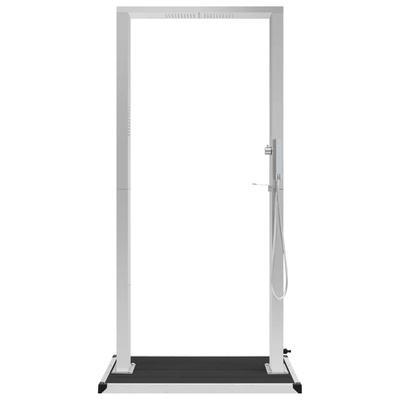 Prysznic ogrodowy z podstawą, WPC i stal nierdzewna