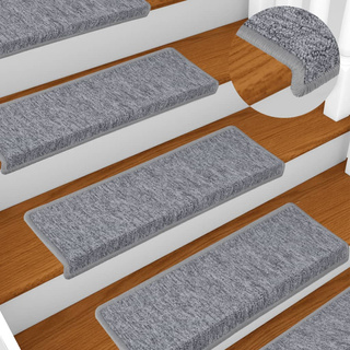Maty na schody 15 szt. 65x21x4 cm Jasnoszary prostokątny brzeg