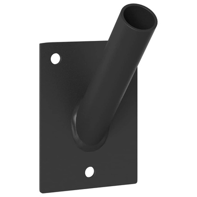 Uchwyt na maszt flagowy Czarny 10,5 x 7,5 x 0,25 cm Stal
