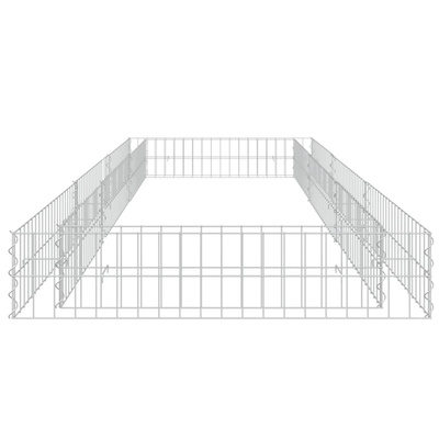 Podwyższona donica gabionowa, galwanizowana stal, 300x100x20 cm