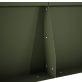 Mur oporowy 2 szt. 100 x 12 x 50 cm Stal Oliwkowy zielony