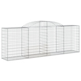 Kosze gabionowe, 17 szt, 300x50x100/120cm, galwanizowane żelazo