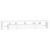 vidaXL Szafka pod TV z oświetleniem LED, biała, 230x36,5x40 cm