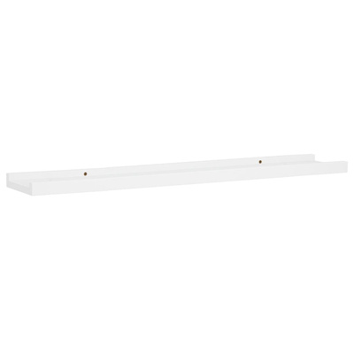 vidaXL Półki ścienne na zdjęcia, 2 szt., białe, 80x9x3 cm, MDF