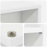 Kabinet na płyty CD 2 szt. Biały 33 x 23,5 x 175 cm