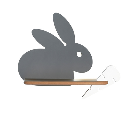 Lampa kinkiet półeczka 5W LED 4000K IQ Kids Rabbit szary+biały 21-84743