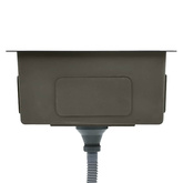 Ręcznie robiony zlewozmywak, czarny, stal nierdzewna