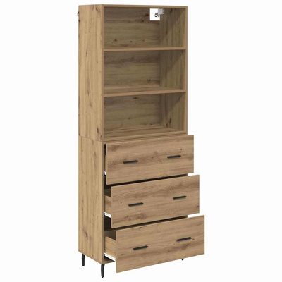 Highboard 2 szt. Dąb rzemieślniczy 69,5 x 32,5 x 180 cm