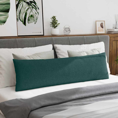 Poduszki na sofę 2 pcs Ciemna zieleń 145 x 40 cm tkanina